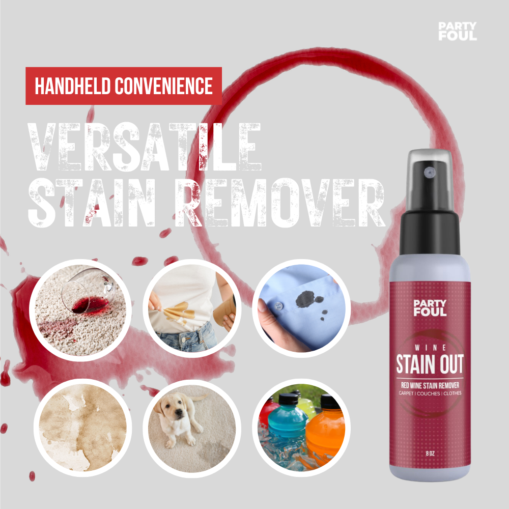 8oz Wine Stain Out Spray - Plant Based Red Wine Stain Remover for Clothes, Carpets, & Couches